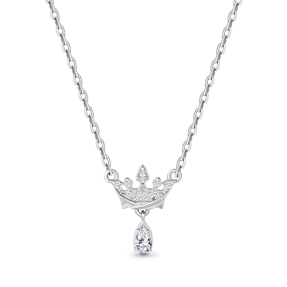 

Колье из серебра с фианитом 40 см Aquamarine 73575А_925_р, 73575А_925_р