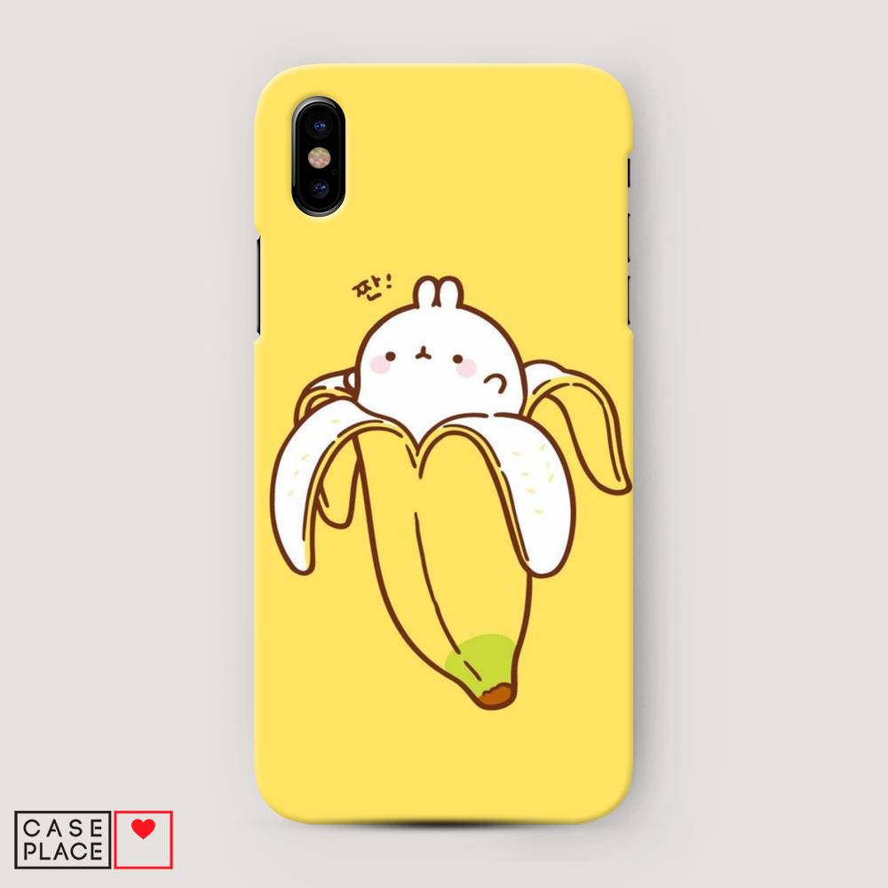 

Пластиковый чехол "Зайчик-бананчик" на Apple iPhone XS Max (10S Max), 11920-1