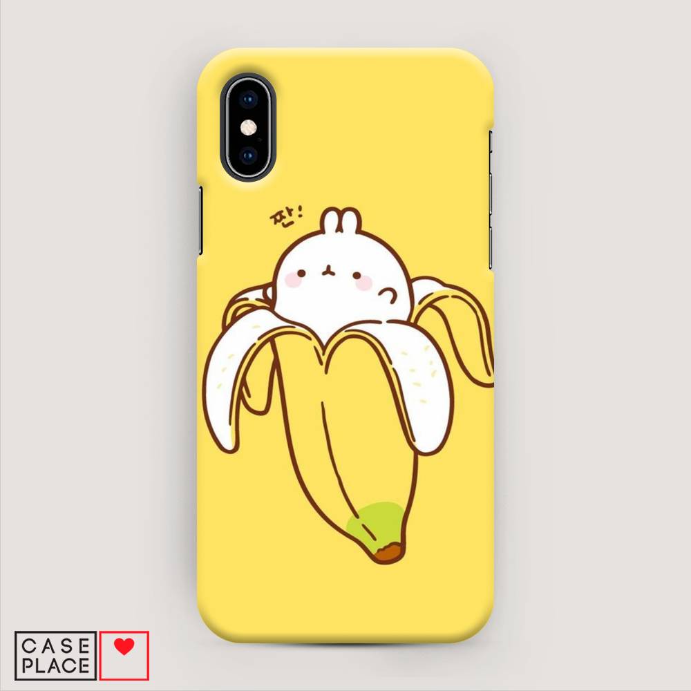 

Пластиковый чехол "Зайчик-бананчик" на Apple iPhone X (10), 11020-1