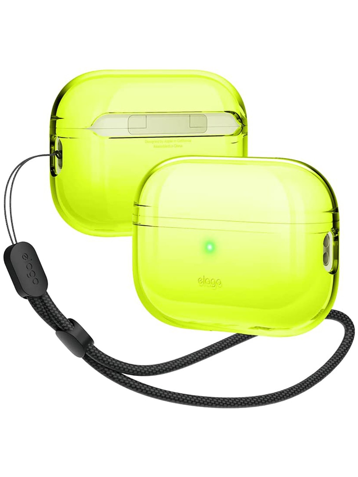 

Чехол Elago для AirPods Pro 2 со шнурком Neon Yellow, Желтый;прозрачный