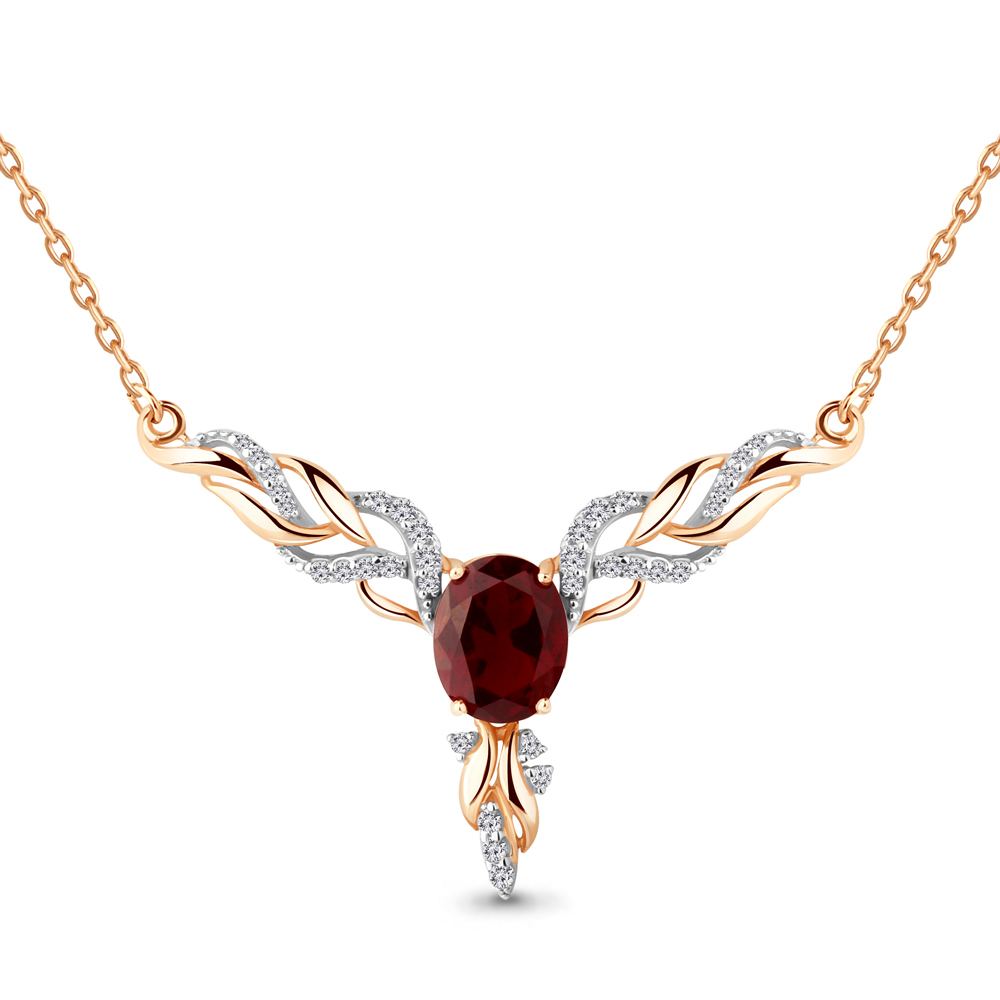 

Колье из серебра с топазом, фианитом 50 см Aquamarine 7354785А_925_з, 7354785А_925_з