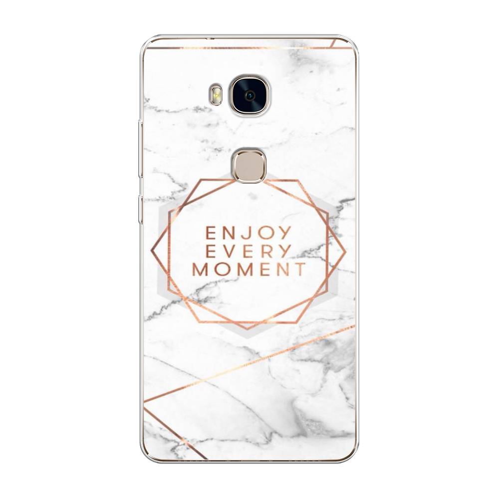 

Чехол Awog на Honor 5X "Enjoy every moment мрамор", Разноцветный, 60550-7