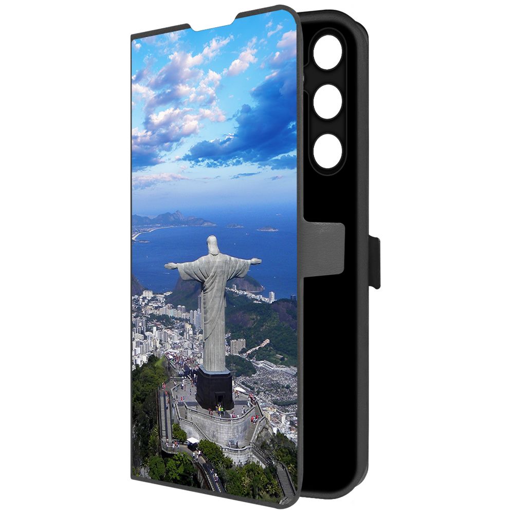 Чехол-книжка Krutoff Eco Book для Samsung Galaxy A35 5G (A356) Бразилия, Статуя Христа