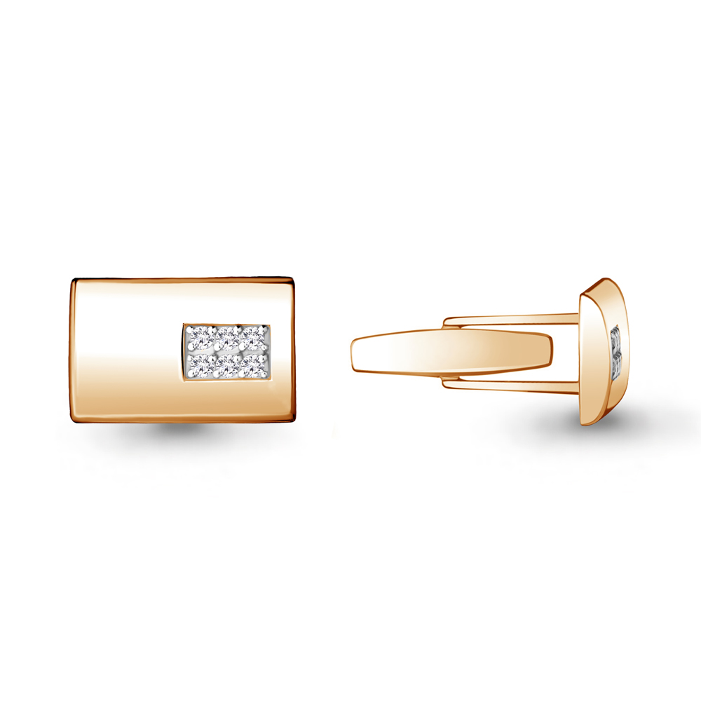 

Запонки из серебра с фианитом Aquamarine 72831_925_з, 72831_925_з