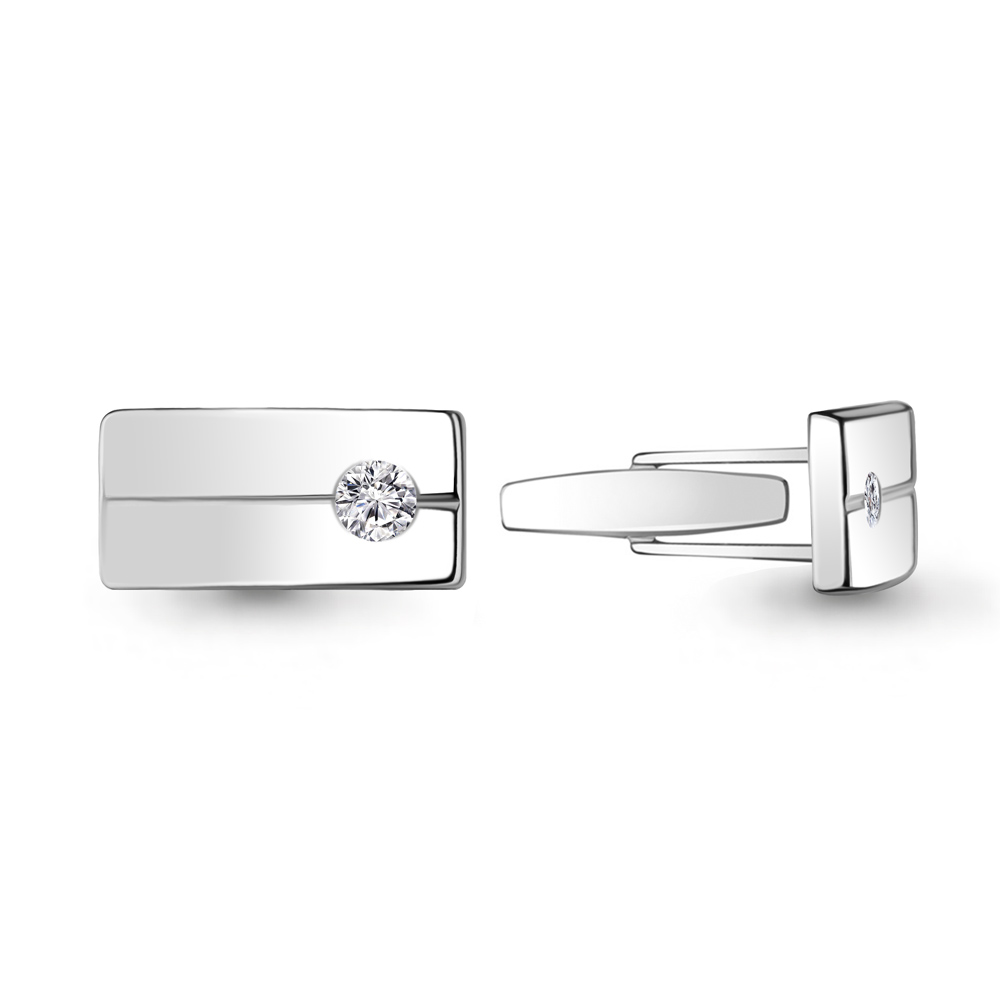 

Запонки из серебра с фианитом Aquamarine 72820_925_р, 72820_925_р