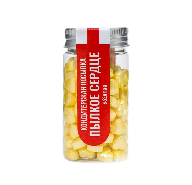 

Кондитерская посыпка Пылкое сердце, жёлтая, 50 г
