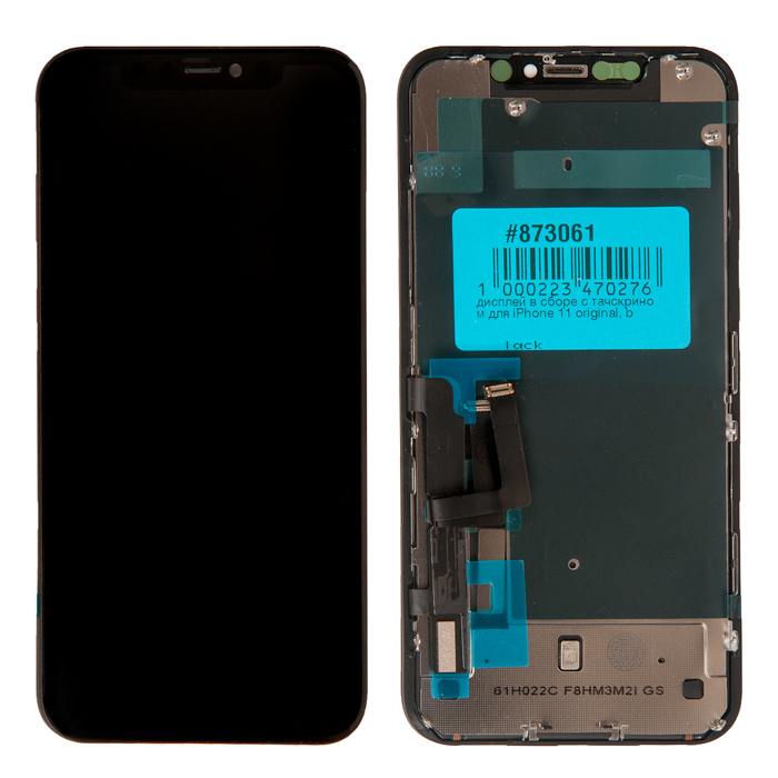 

Дисплей в сборе с тачскрином для iPhone 11 IPS, чёрный, PD-873061