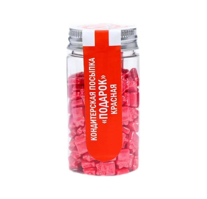 

Кондитерская посыпка Подарок красная, 50 г