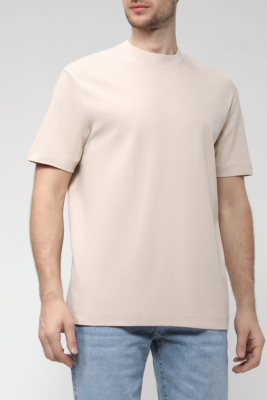 

Футболка мужская Esprit Casual 023EO2K301 бежевая S, Бежевый, 023EO2K301