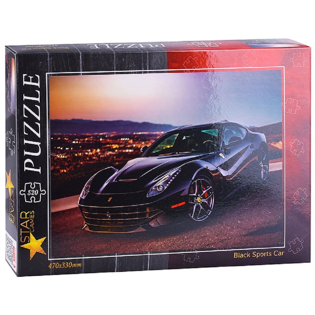 Пазл Star Games Черный спорткар, 520 деталей, 365006-P520-08-xD1
