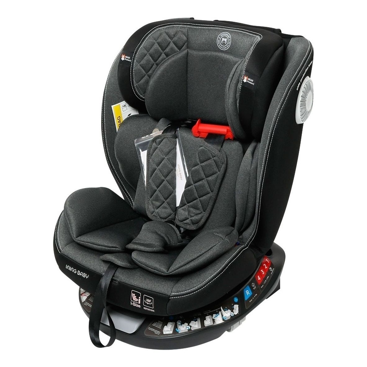 

Автокресло Ining baby KRC001 black 0-36 черное, Черный