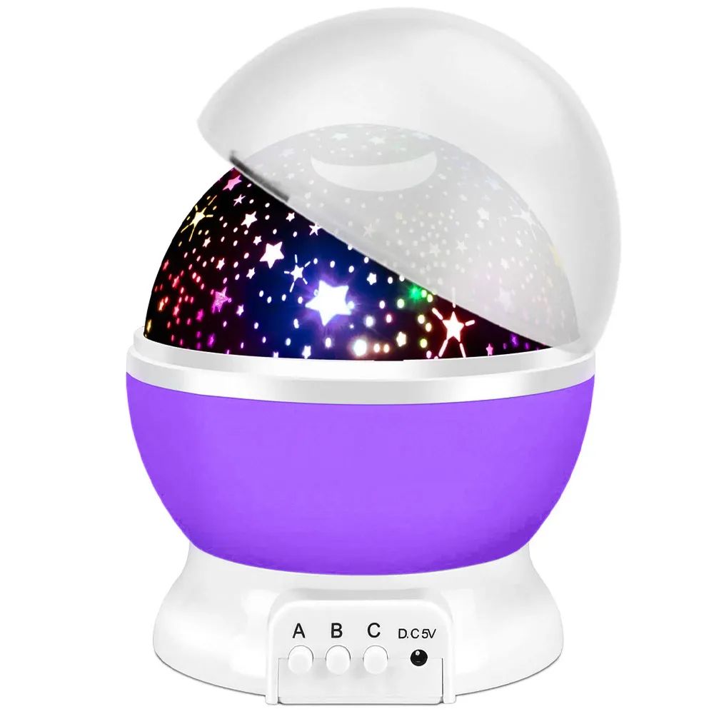 Ночник-проектор Звездное небо STAR MASTER детский Фиолетовый