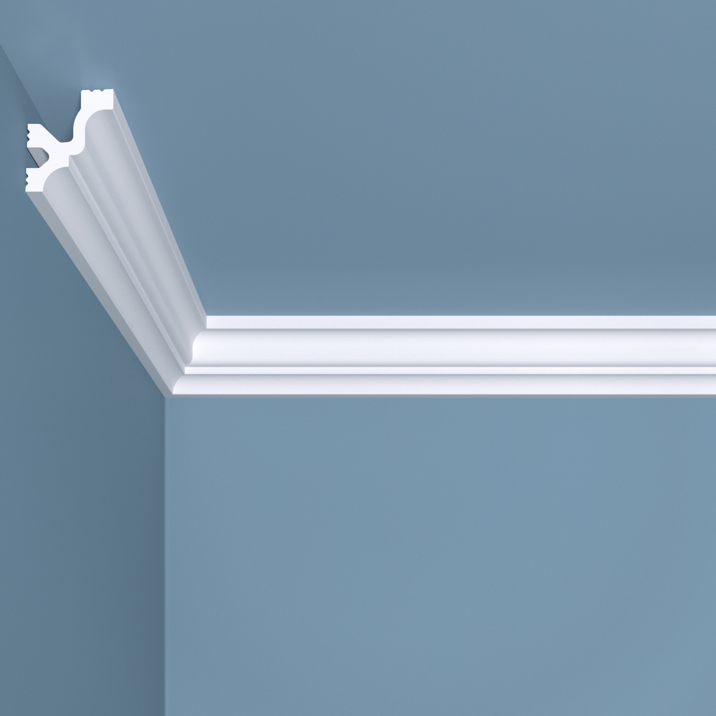 

Карниз bello deco К11 потолочный 35х30х2000 мм, 1 шт., белый, К11