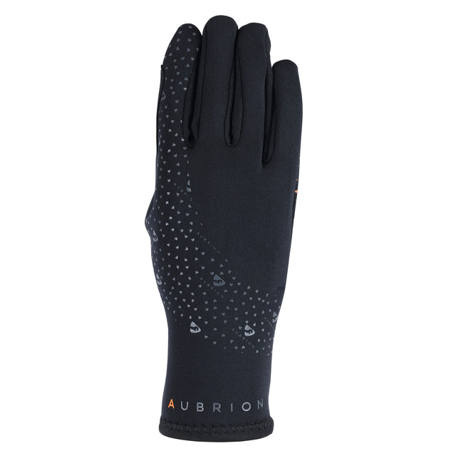 Перчатки для верховой езды зимние неопреновые SHIRES AUBRION Super Grip, XS, черный
