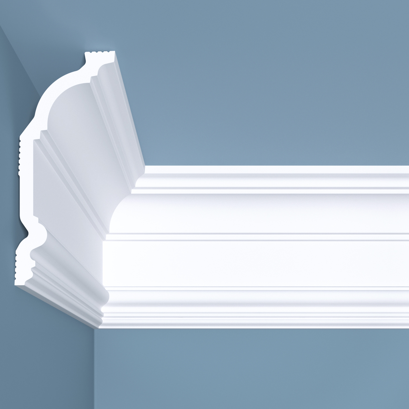 

Карниз bello deco К2 потолочный 140х60х2000 мм, 1 шт., белый, К2