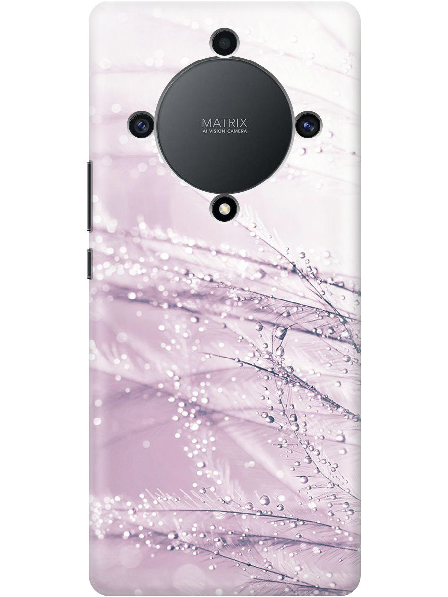 

Силиконовый чехол на Honor X9a/Magic5 Lite с принтом "Капли на розовой траве" прозрачный, Розовый, 20000555