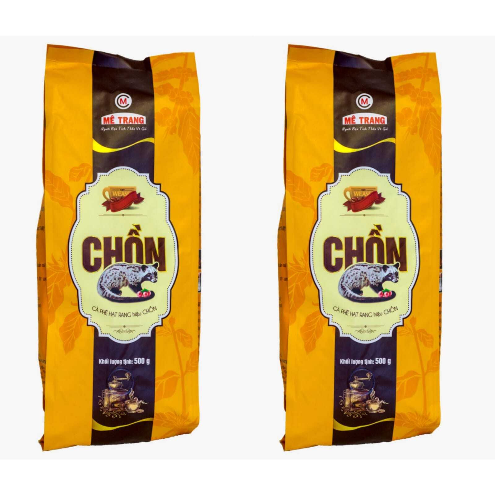 Кофе зерновой Me Trang Weasel Chon Kopi Luwak, 500 г х 2 шт