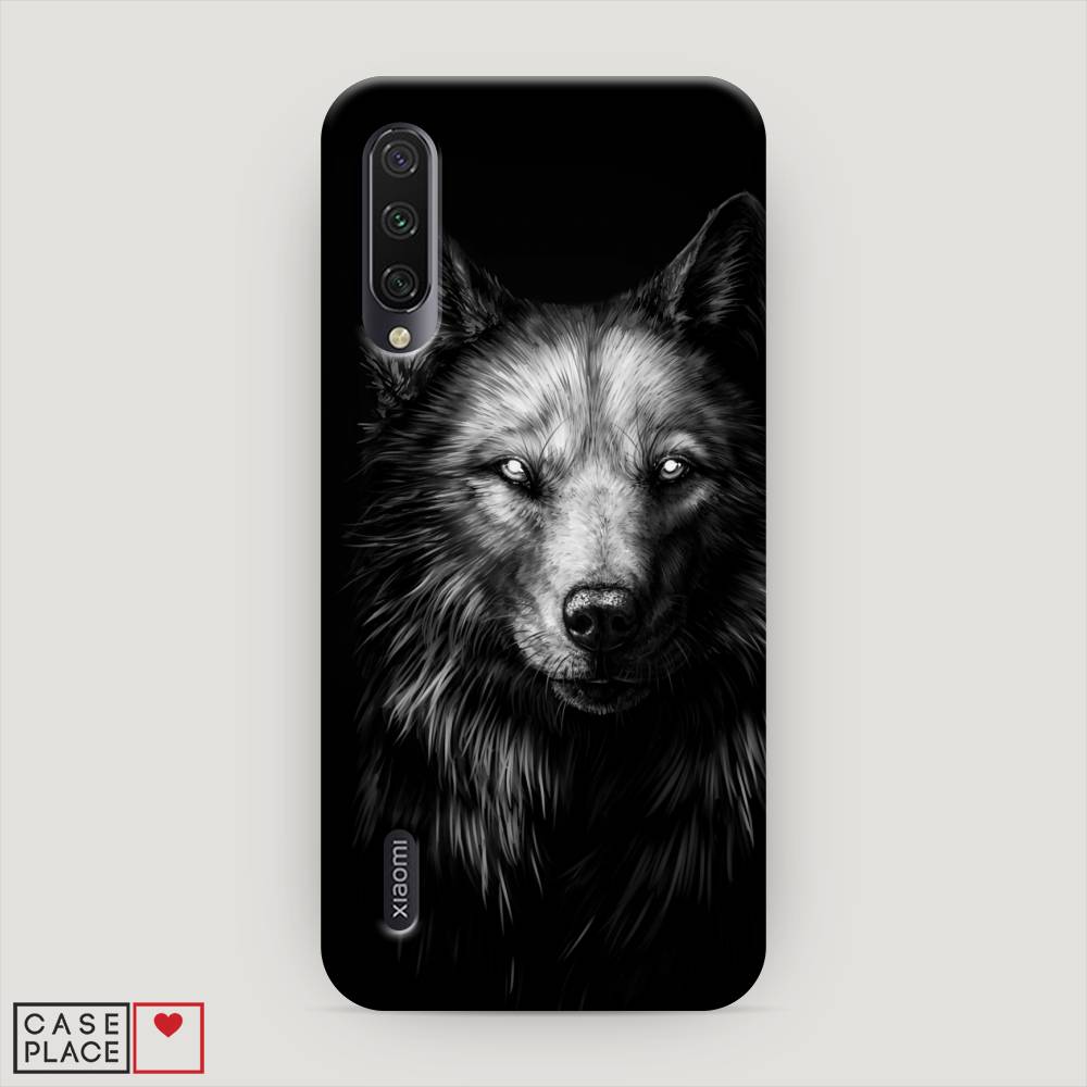 

Пластиковый чехол "Волк черно белый" на Xiaomi Mi A3, 36020-1