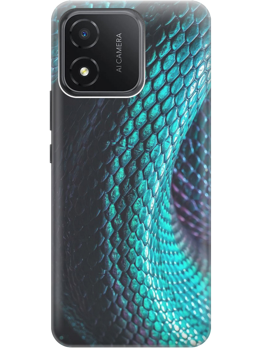 

Силиконовый чехол на Honor X5 с принтом "Переливающаяся змея" прозрачный, Зеленый;синий, 20000029