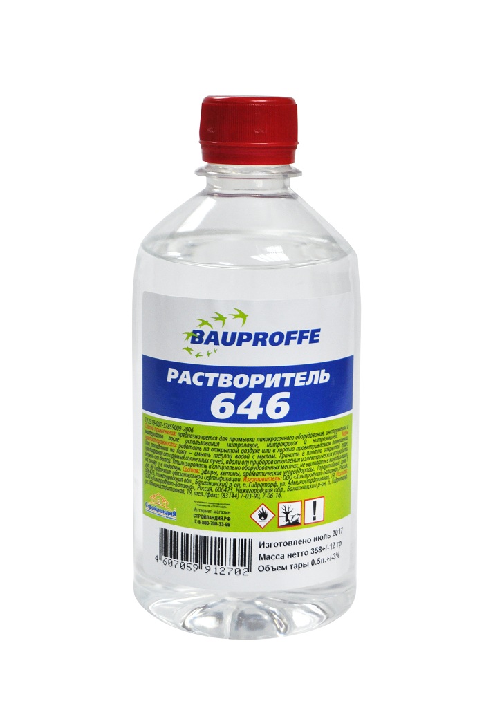 

Растворитель 646 BAUPROFFE 0,5л