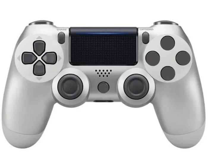 фото Геймпад (джойстик) dualshock 4 для playstation 4 ps4, pc серебристый dexx