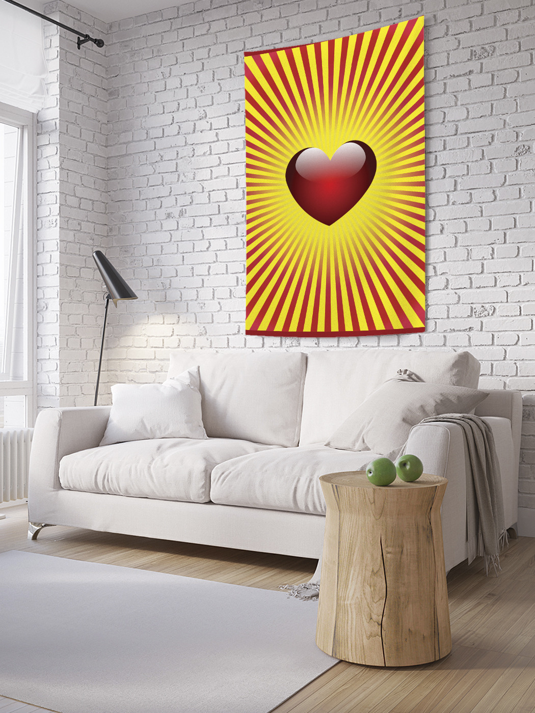 

Вертикальное фотопанно на стену JoyArty Яркое сердце 100x150 см, Яркое сердце