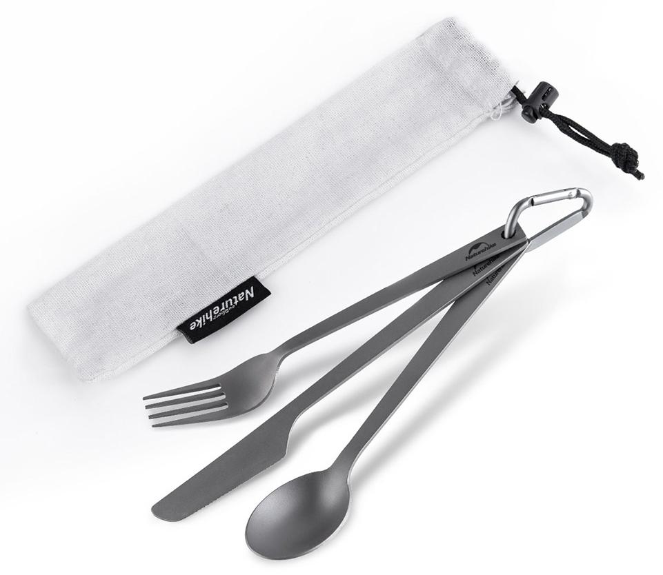 Столовые Приборы Naturehike 2022 Tzd11 Titanium Cutlery Set Cutlery Set