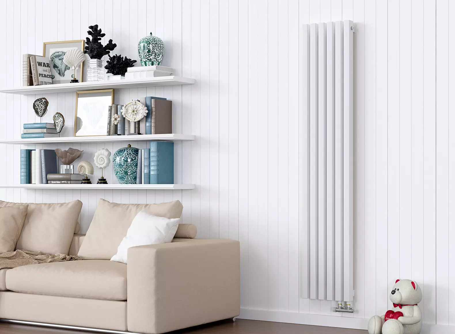 

Радиатор трубчатый стальной Guardo Retta 6P боковое подключение 3 секции белый, Retta 6P