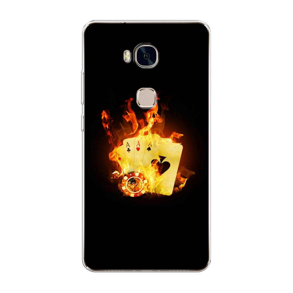 

Чехол Awog на Honor 5X "Горящие карты", Разноцветный, 60550-9