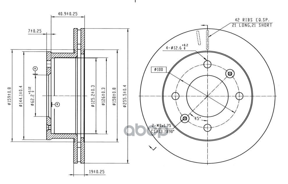 

Шкворень Крышка Опорного Подшипника 453/00304, 448/42402, 458/20061, 453/304 JCB 42402458