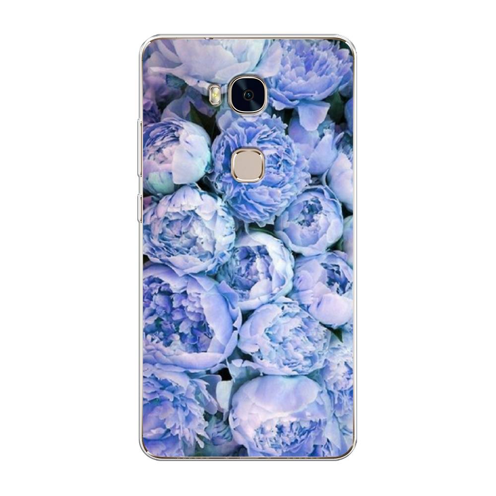 

Чехол Awog на Honor 5X "Пионы голубые", Разноцветный, 60550-8