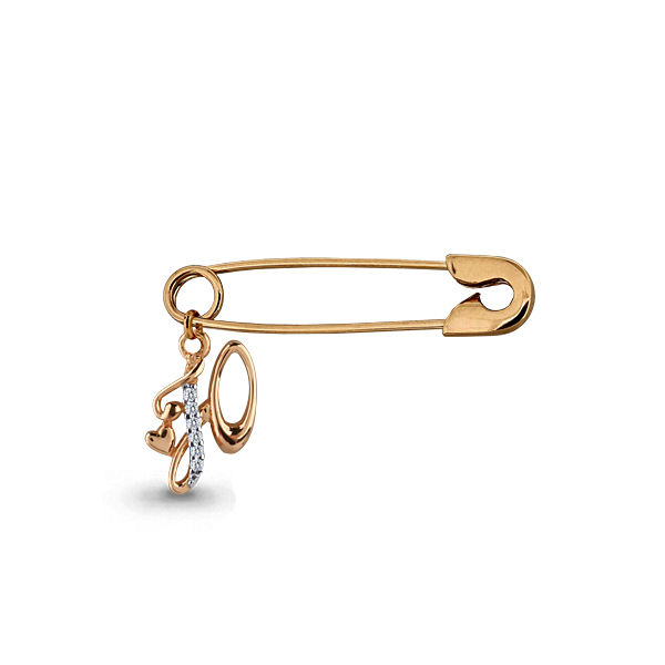 

Брошь из серебра с фианитом Aquamarine 72714А_925_з, 72714А_925_з