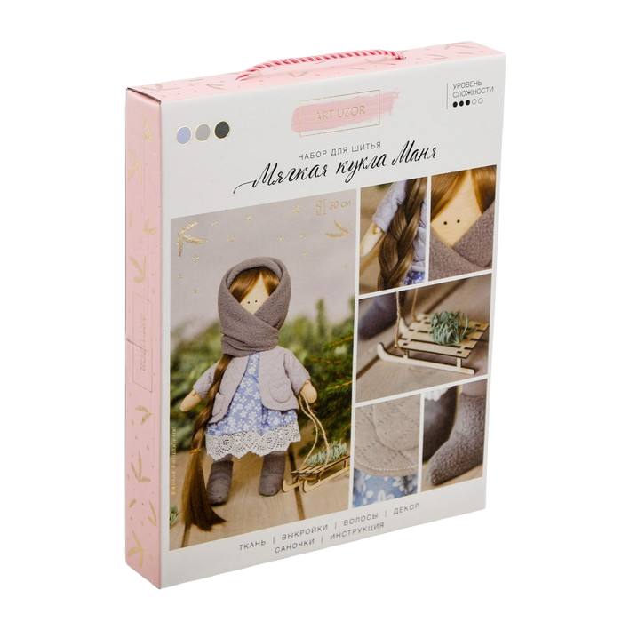фото Интерьерная кукла маня набор для шитья 18.9 × 22.5 × 2.5 см арт узор