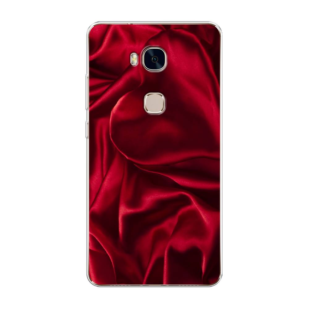 фото Чехол awog "текстура красный шелк" для honor 5x