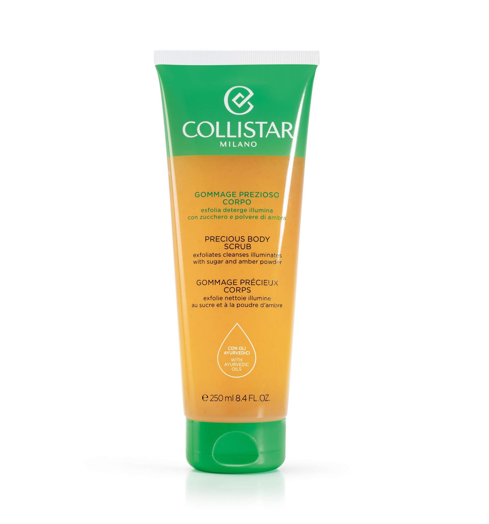 Сахарный скраб с янтарной пудрой Collistar Precious Body Scrub 250 мл hempz скраб для тела сахар и гранат body scrub sugar