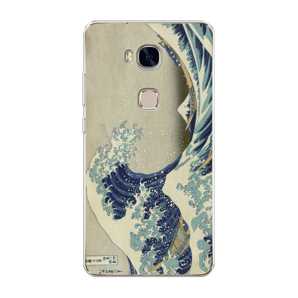 

Чехол Awog на Honor 5X "Большая волна в Канагаве", Разноцветный, 60550-9
