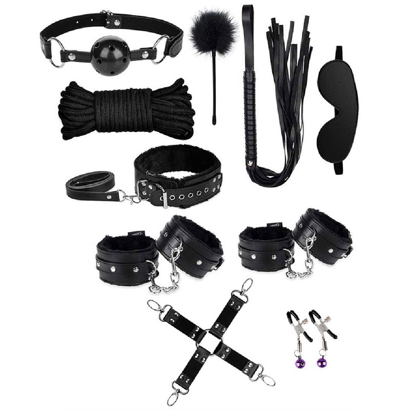 Набор БДСМ LOLITOP 10 предметов черный