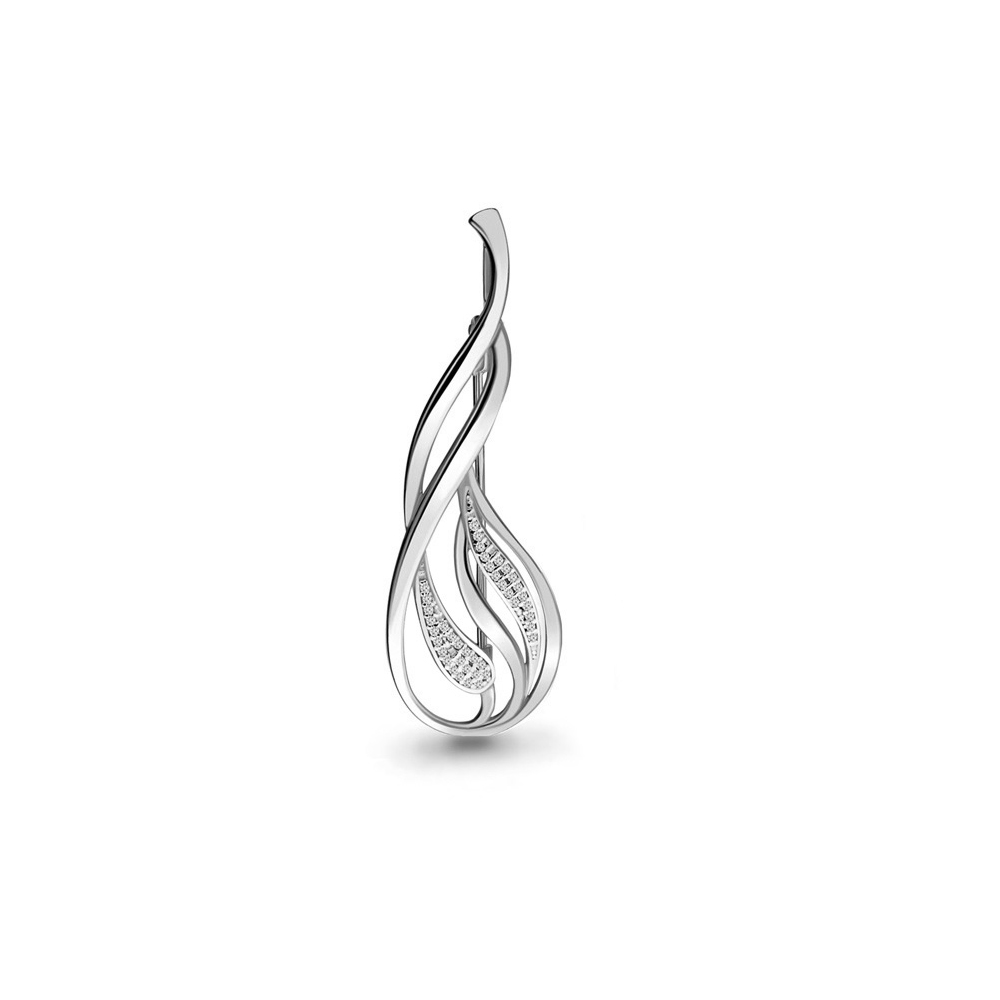 

Брошь из серебра с фианитом AQUAMARINE 72570А_925_р, 72570А_925_р