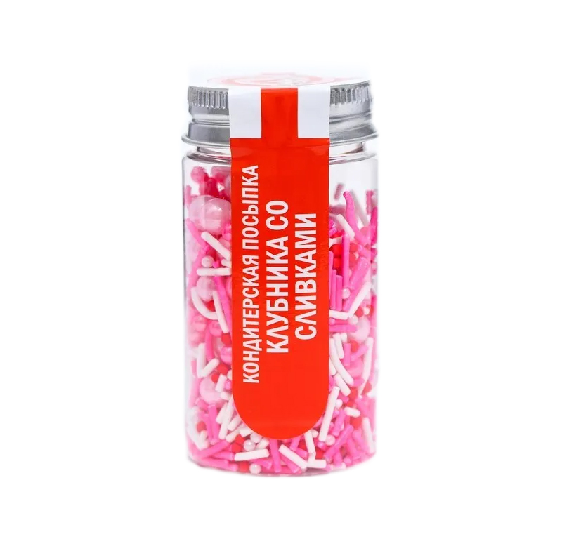

Кондитерская посыпка Клубника со сливками, 50 г