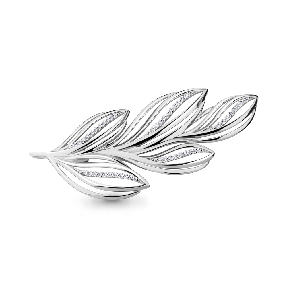 

Брошь из серебра с фианитом Aquamarine 72559А_925_р, 72559А_925_р