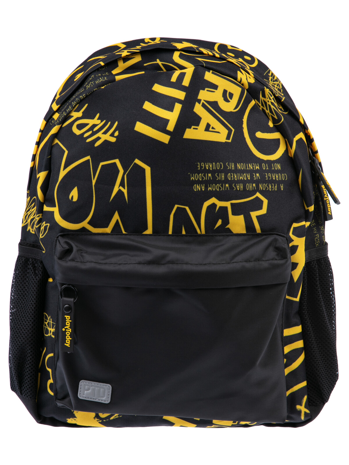 Рюкзак текстильный для мальчиков PlayToday, черный,оранжевый, 40*26*11 см