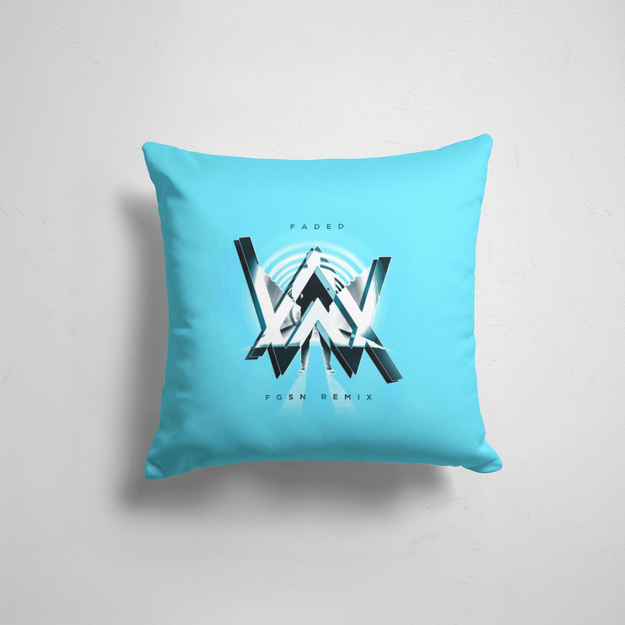 

Подушка декоративная 45х45см Разная музыка Клубная Alan Walker, Разноцветный