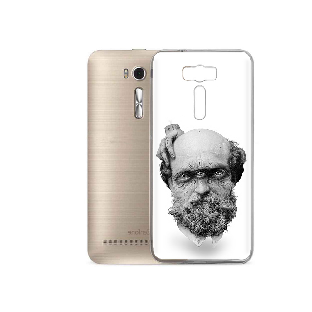 

Чехол MyPads для Asus ZenFone 2 Laser (ZE500KL) страшный бородатый мужчина абстракция, Прозрачный, Tocco