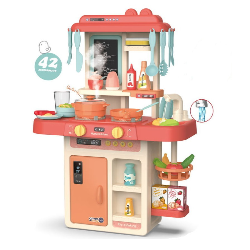 

Детская кухня Modern Kitchen 889-168, с паром, водой, светом и звуком, 42 предмета, 224422