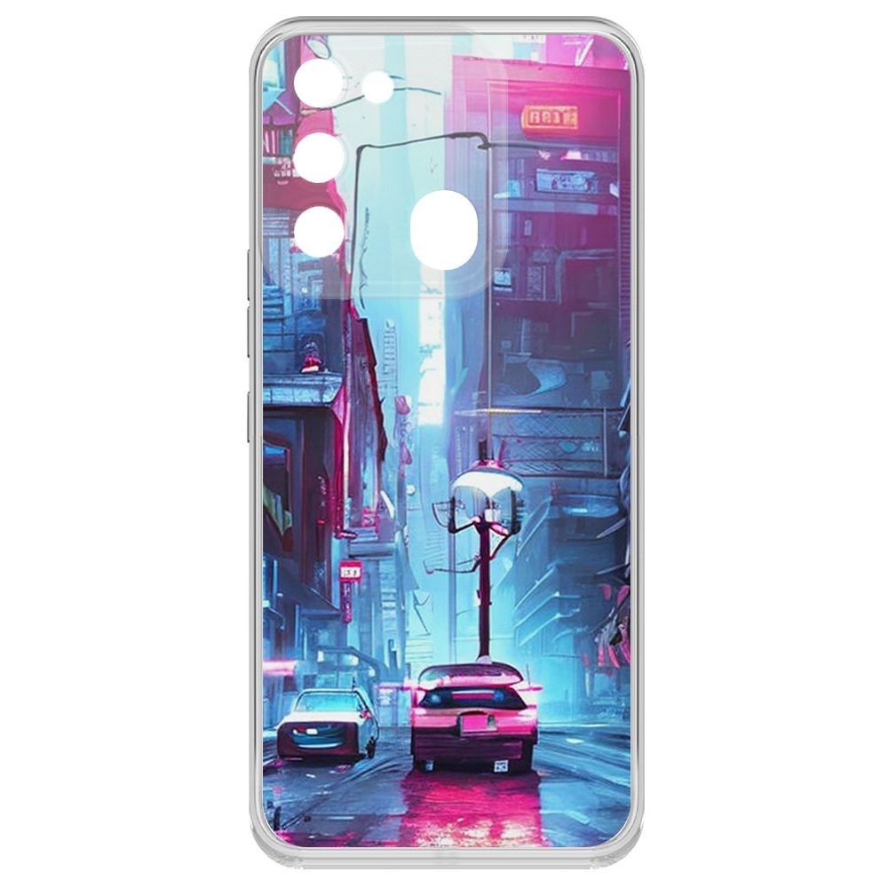 Чехол-накладка Krutoff Clear Case Киберпанк Улица для TECNO Spark Go 2022