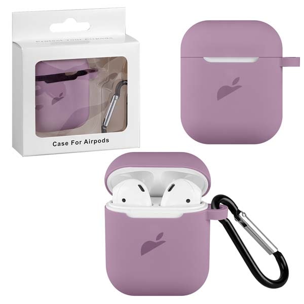 фото Чехол airpods 1/2 silicon case apple blackcurrant nobrand