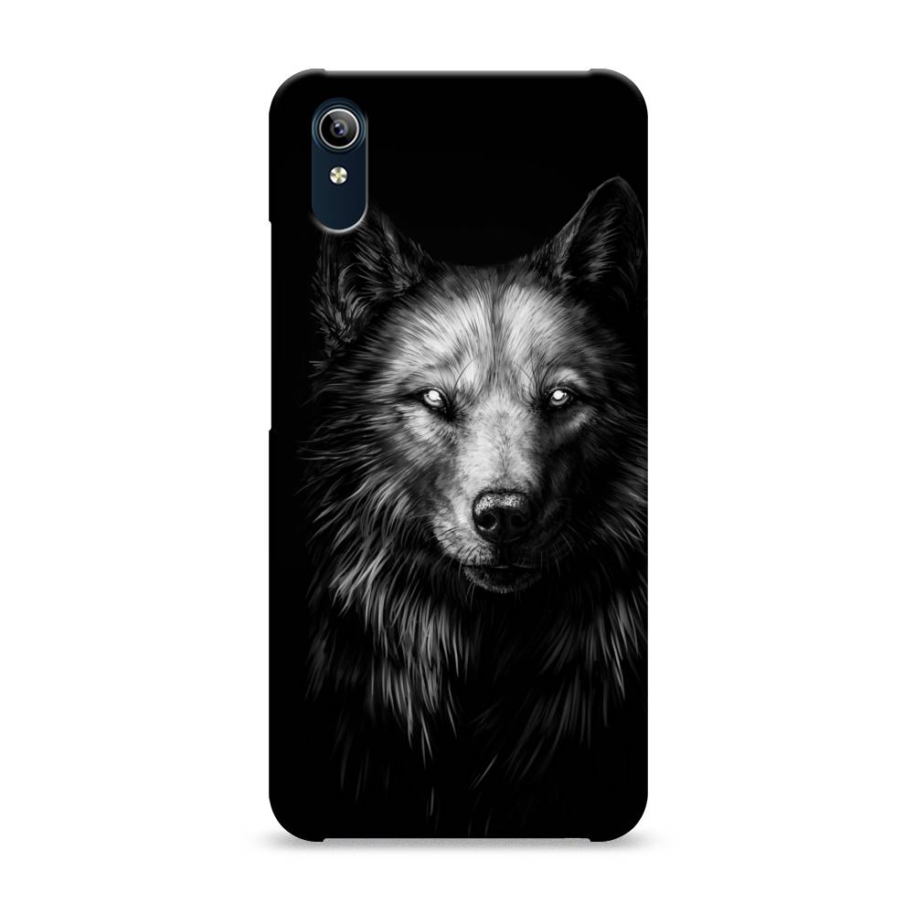 

Пластиковый чехол "Волк черно белый" на Vivo Y91c, 262820-1