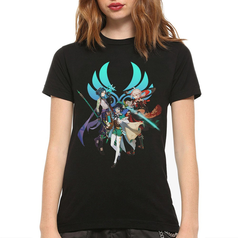 

Футболка женская Dream Shirts Игра Genshin Impact Геншин Импакт 1 черная 2XL, Черный, Игра Genshin Impact Геншин Импакт 1