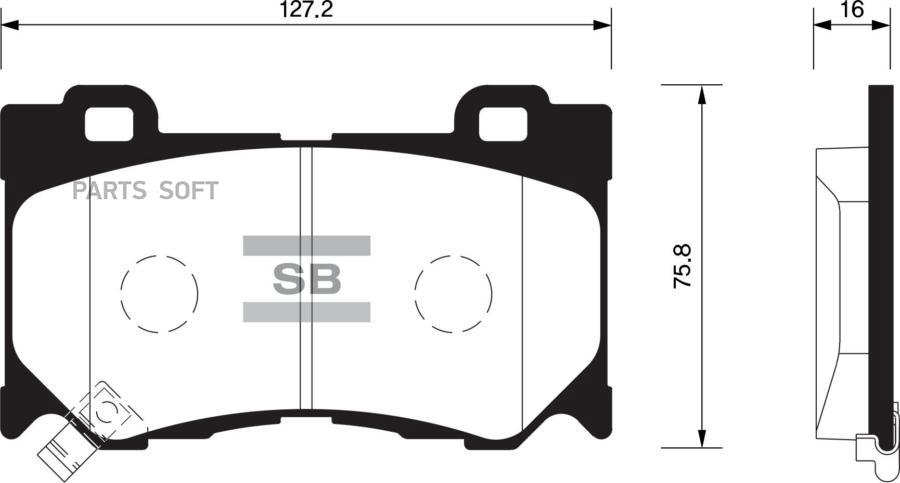 

Колодки передние INFINITI FX30-50 08-, G37 08-, Q50-70 13-, QX70 13- SP1471