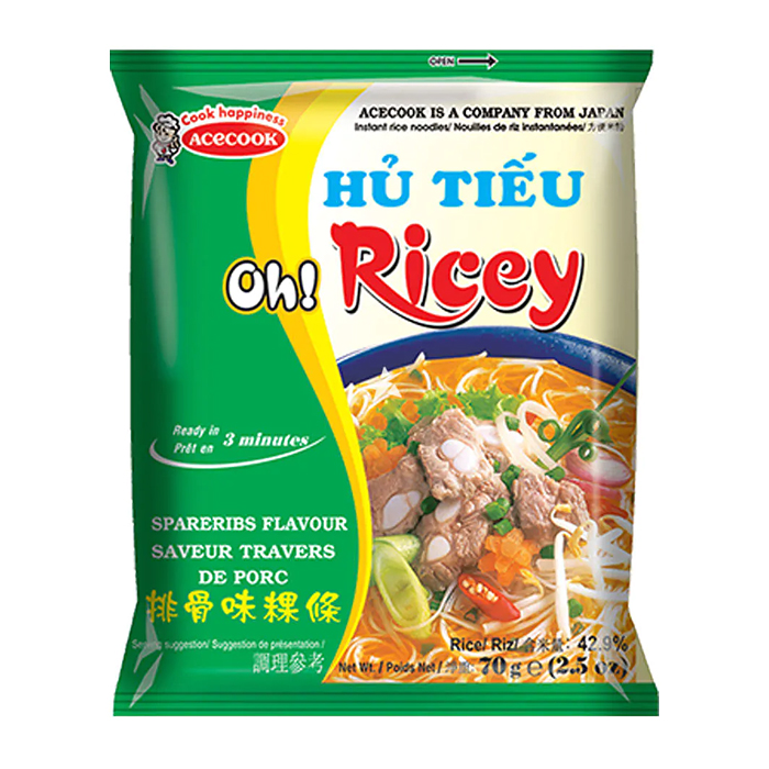 

Лапша рисовая Acecook аромат свиные ребрышки, 70 г